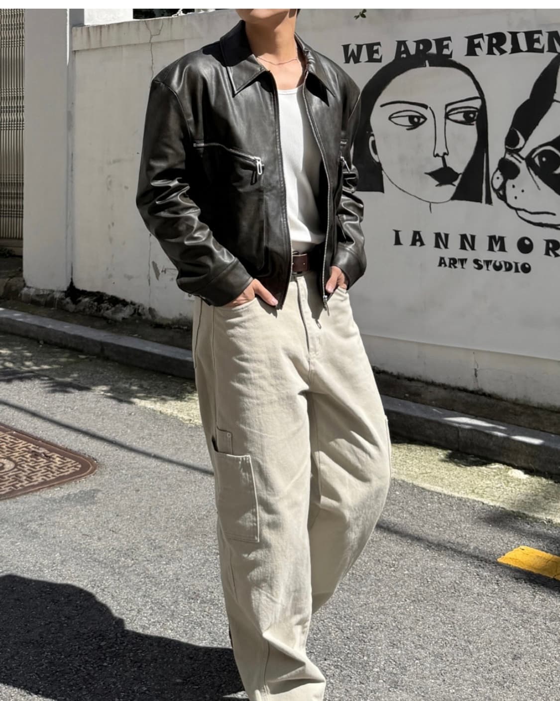 [F] Local 비건레더 싱글 라이더 자켓 상품이미지6