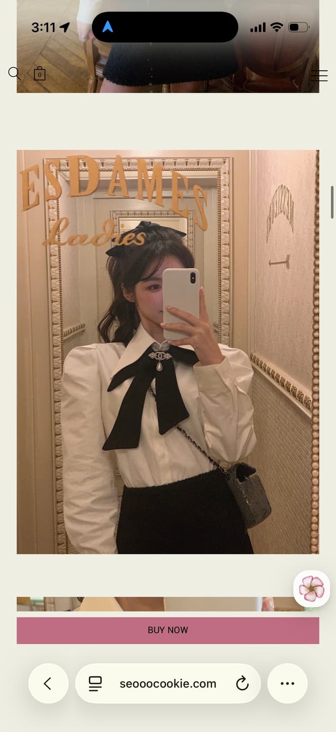 서쿠키 택달린 새제품 트위드 치마 상품이미지3