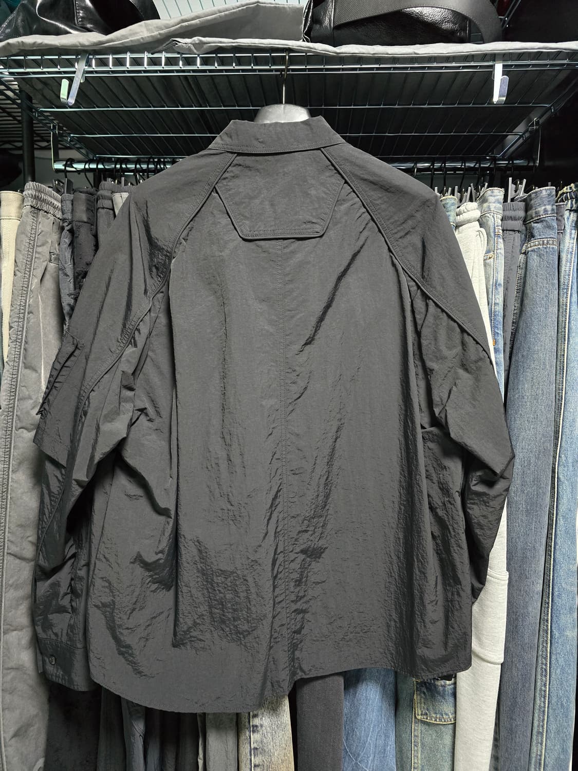 준지 나일론 프론트 암포켓 셔츠 블랙 46사이즈 상품이미지3