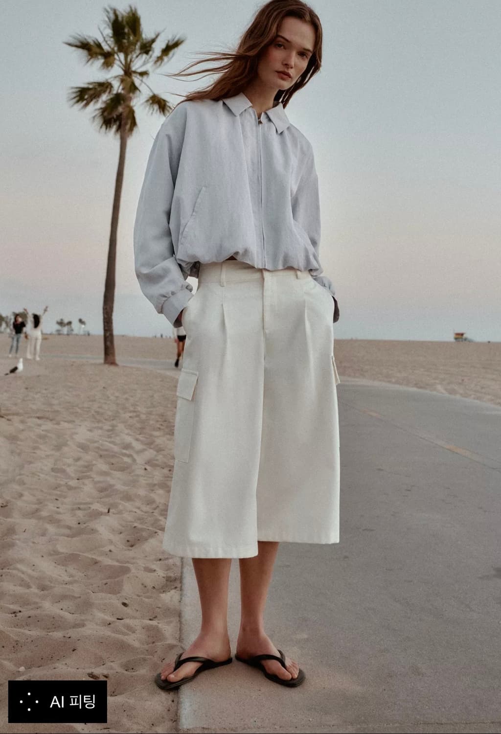 자라 6318/039/403 벌룬 봄버 자켓, 하늘색 상품이미지1