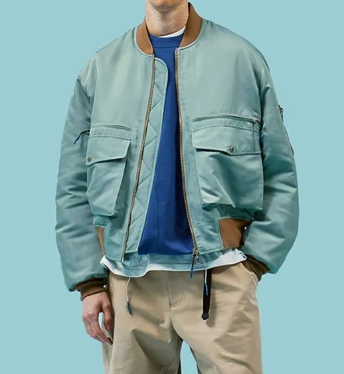 펜필드X유니폼브릿지 ma-1 bomber jacket grey 상품이미지3