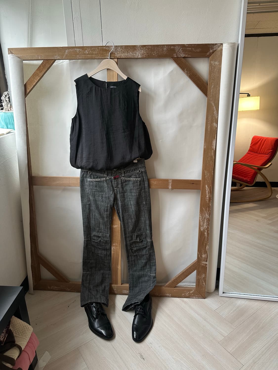 [Georges Rech] shirr sleeveless (black) 상품이미지8
