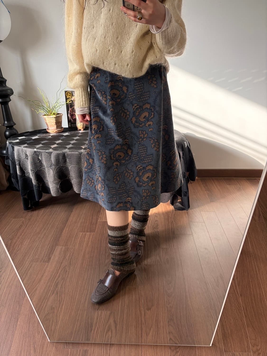 patterned midi skirt 상품이미지4