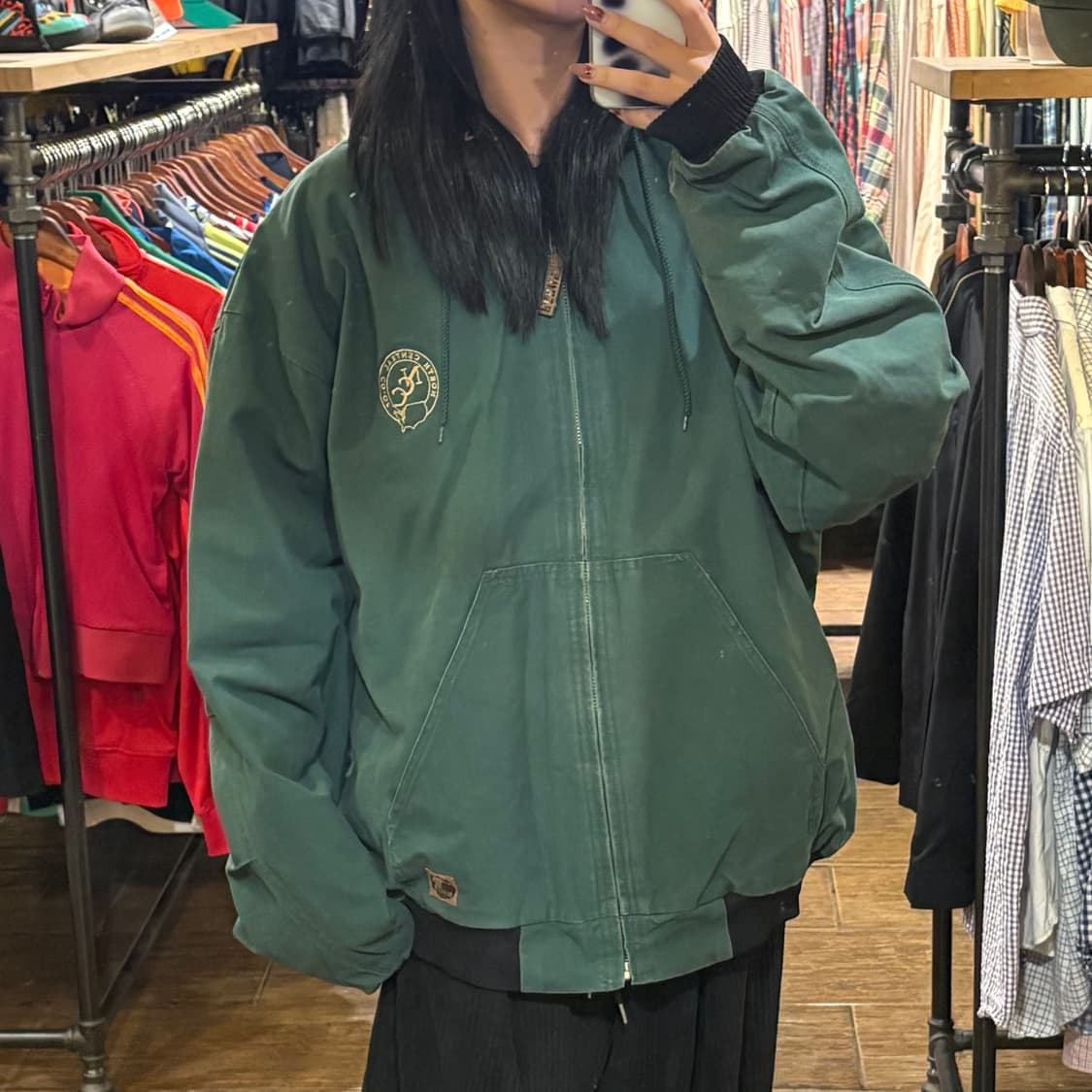 [HI] VTG 오버핏 워크웨어 자켓 포레스트 그린 상품이미지3