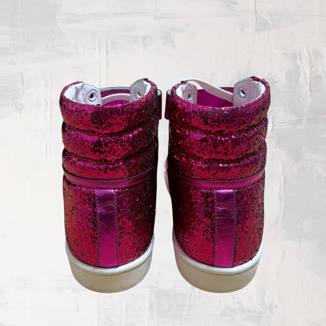 생로랑 SL/14H 핑크 글리터 하이탑 36.5 상품이미지3