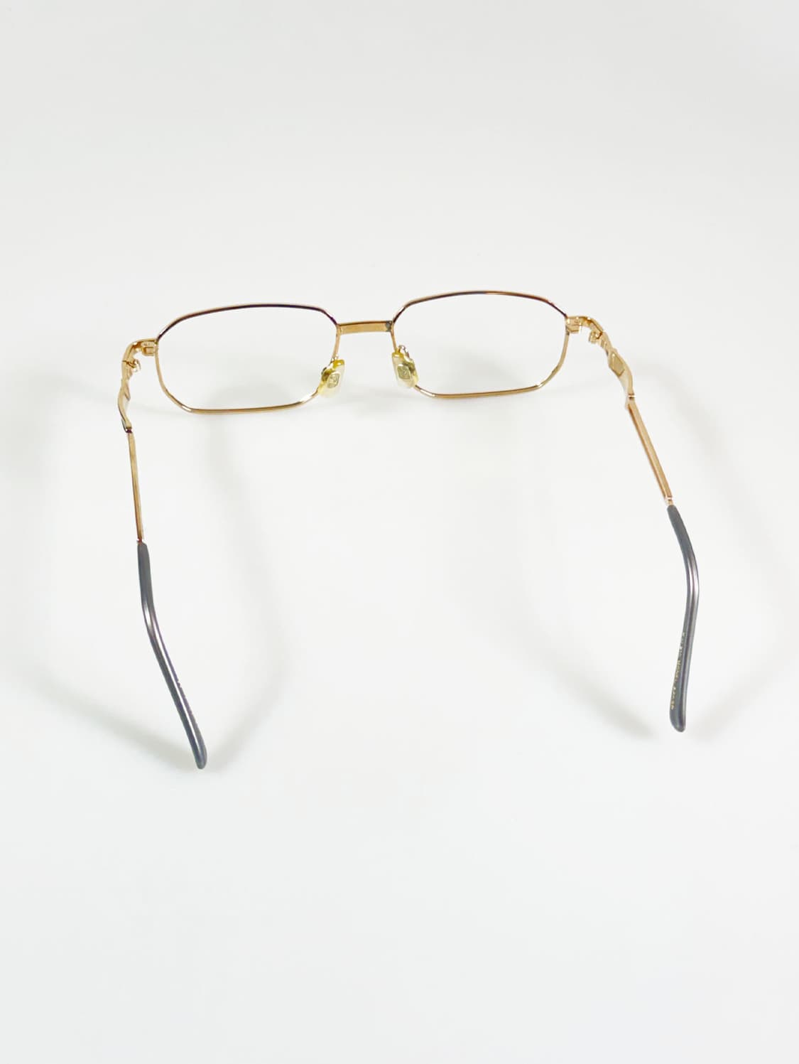 90s 레트로 골드 슬림 스퀘어 메탈 프레임 빈티지 안경 상품이미지5