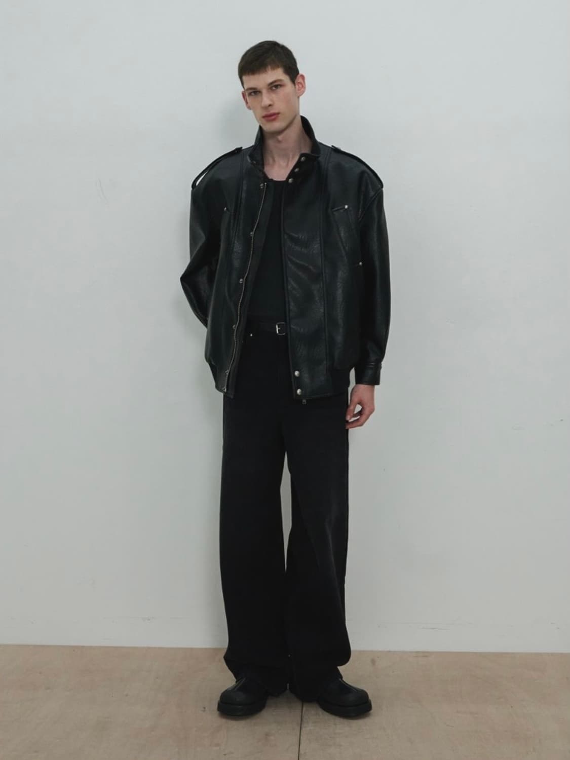 4 Pocket Oversized Leather Blouson S 상품이미지2