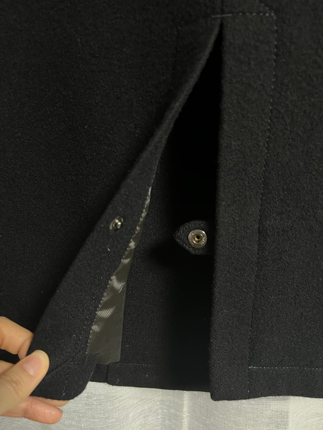 Wool half coat [ Navy ] 상품이미지5