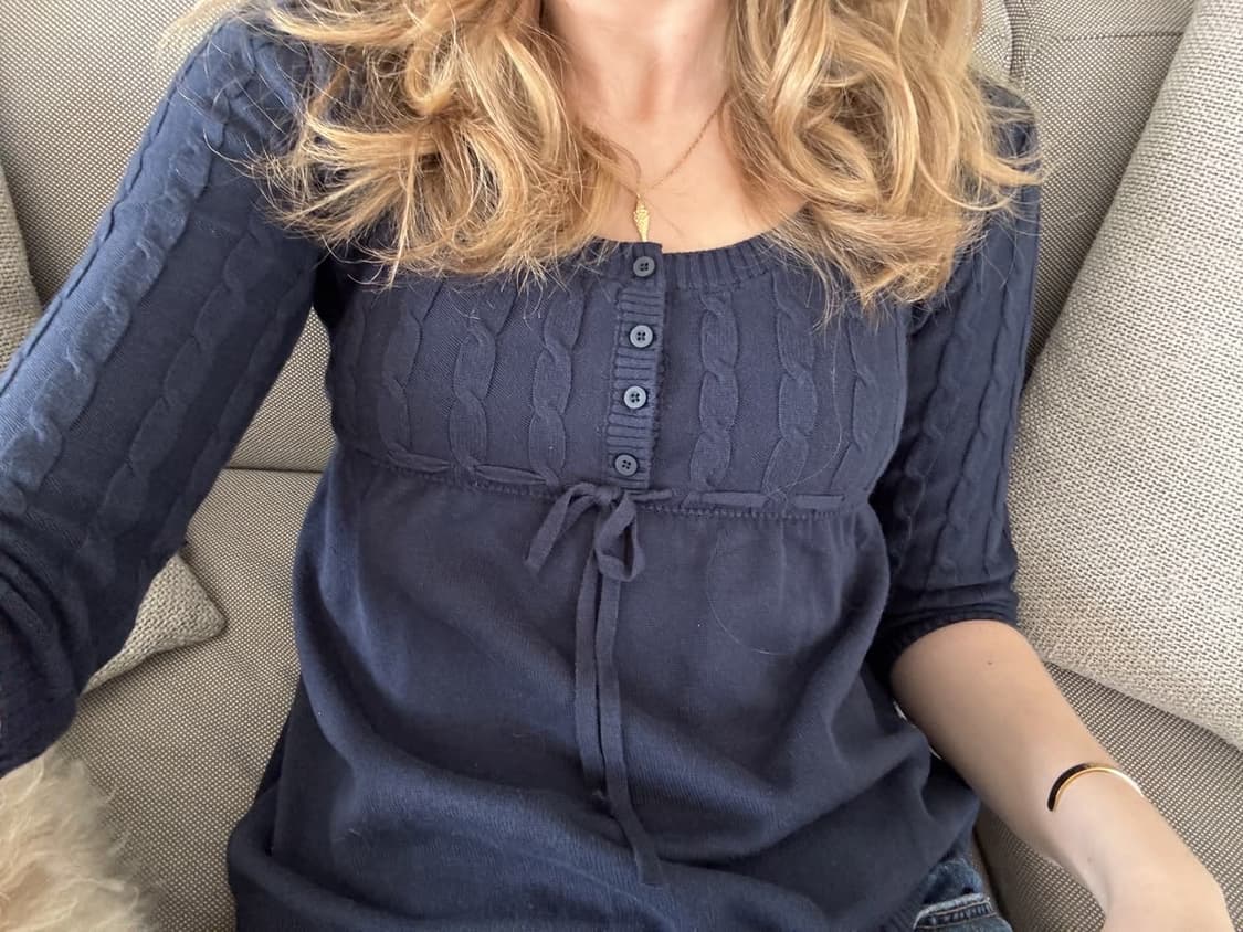 🪽Hollister babydoll knit 베이비돌 7부 니트 상품이미지4