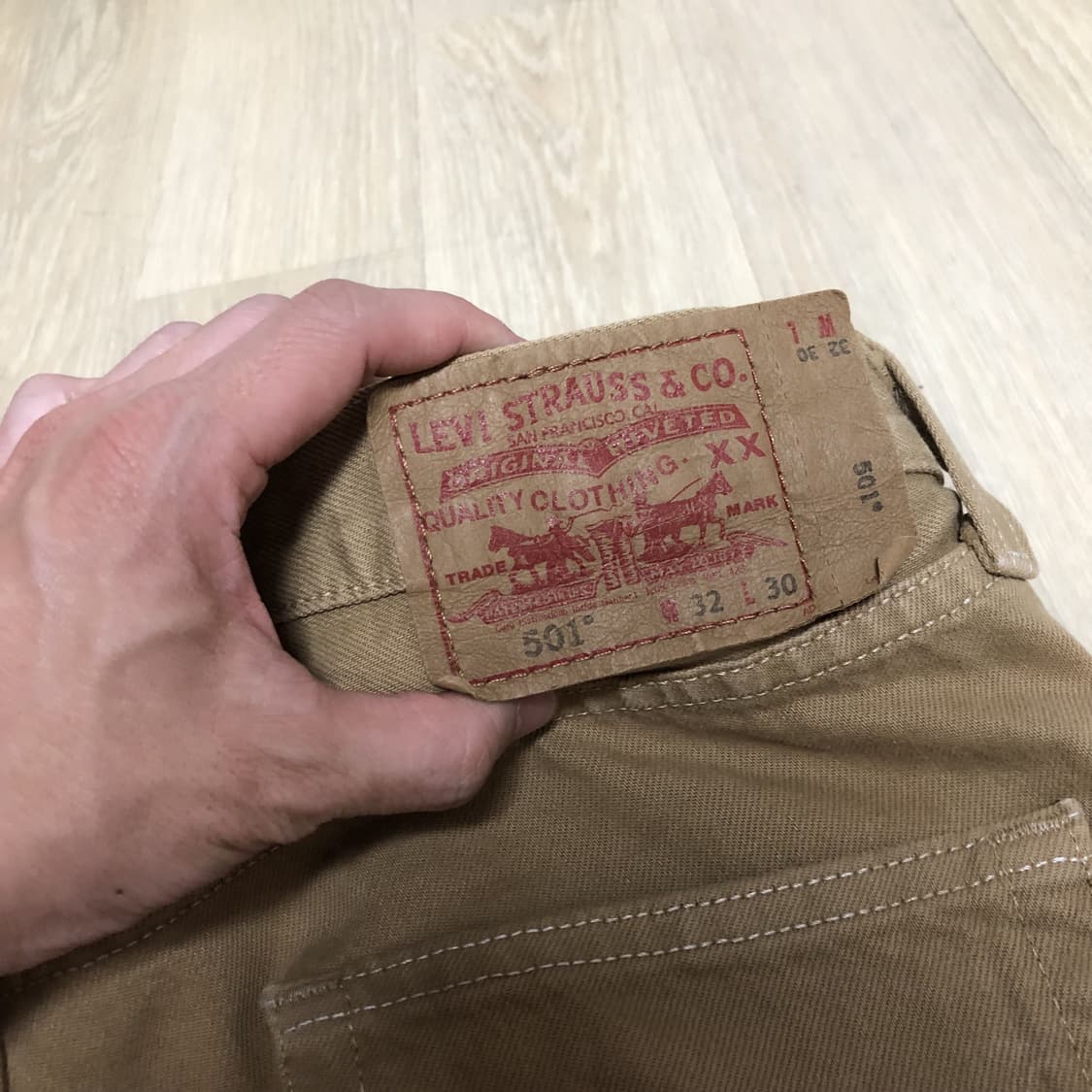 (31) 리바이스 Levi's 501 스트레이트핏 베이지 데님 상품이미지8