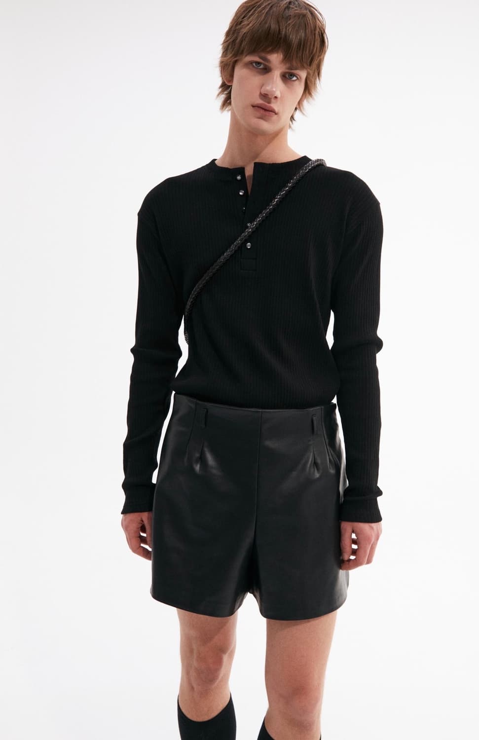 타일레 헨리넥 니트 블랙 3 상품이미지3