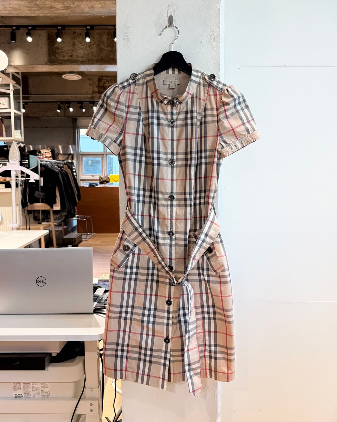 버버리 브릿 베이지 노바체크 벨티드 하프원피스  상품이미지2