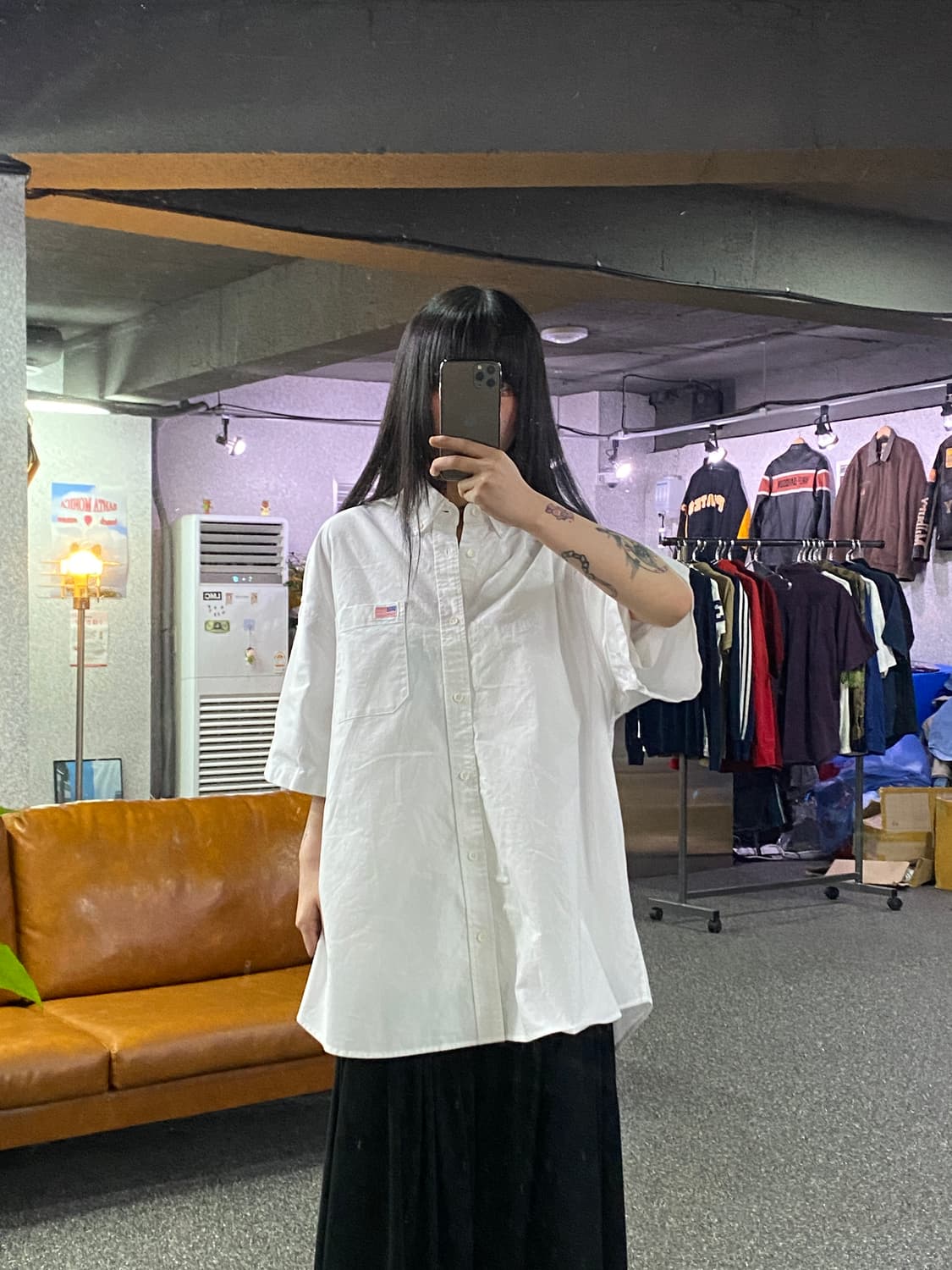 스타터 블랙라벨 성조기 화이트 옥스포드 셔츠 B5066 상품이미지1