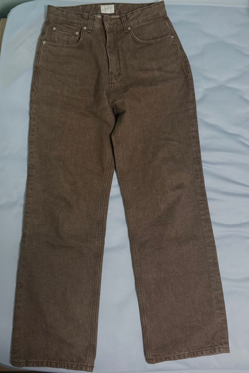 유스 브라운 스트레이트 데님 S 상품이미지3