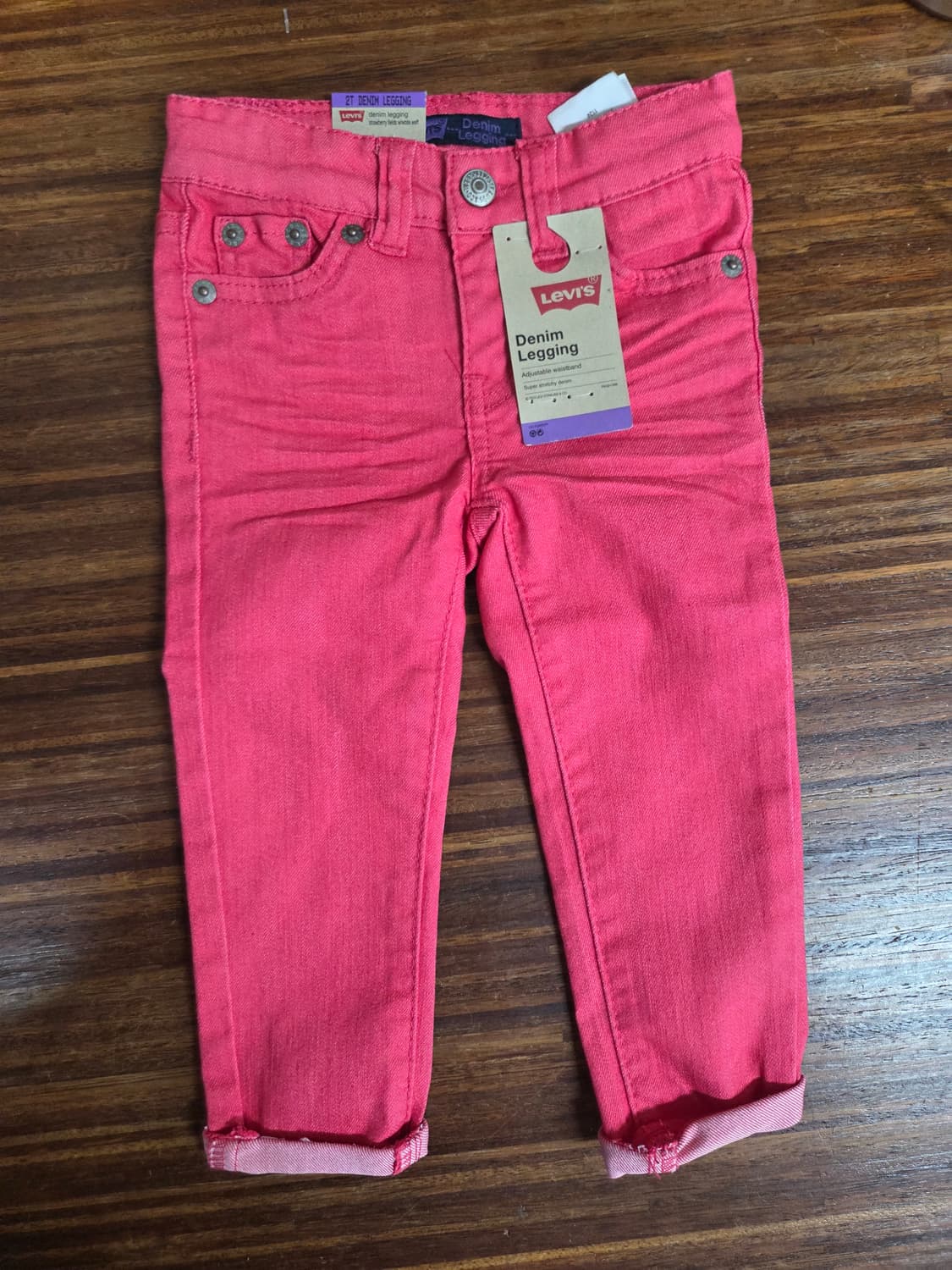 리바이스 키즈 핑크 데님팬츠 2세 3세 상품이미지1