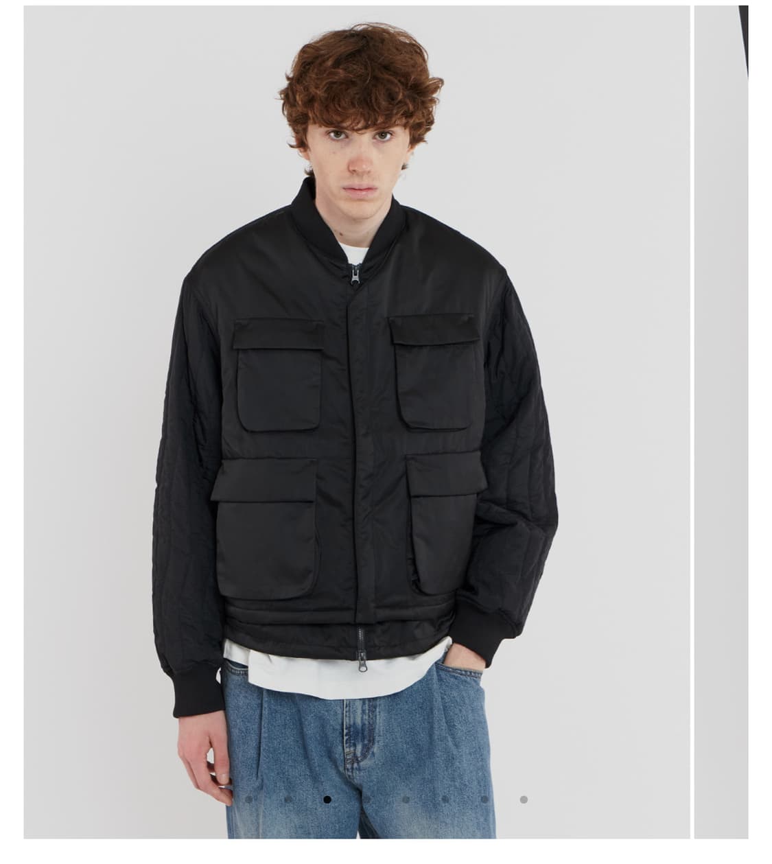 언어펙티드 레이어드 플라이트 자켓 블랙 상품이미지1