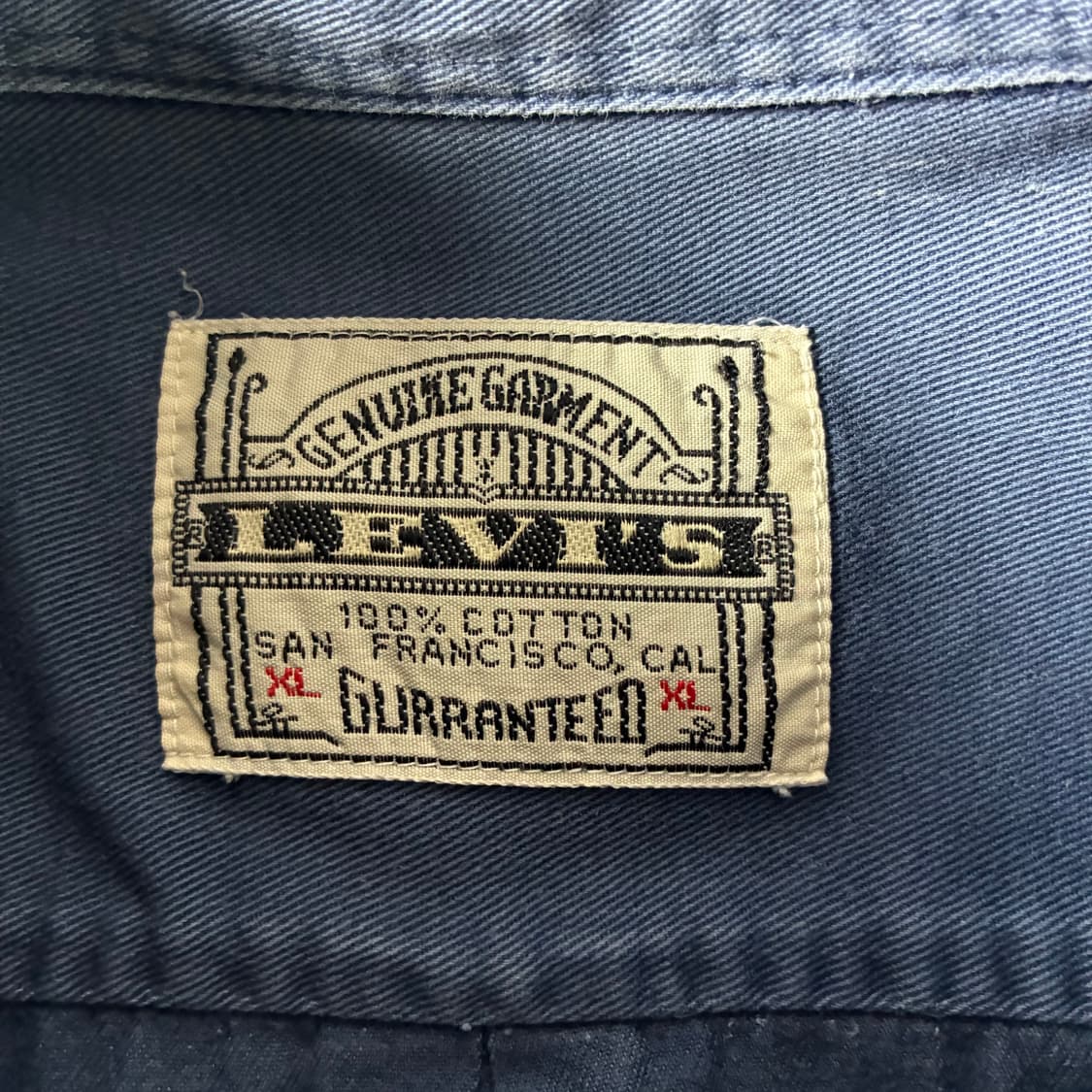 Levi's  리바이스 90,s 레드탭 코튼 네이비 셔츠  상품이미지4