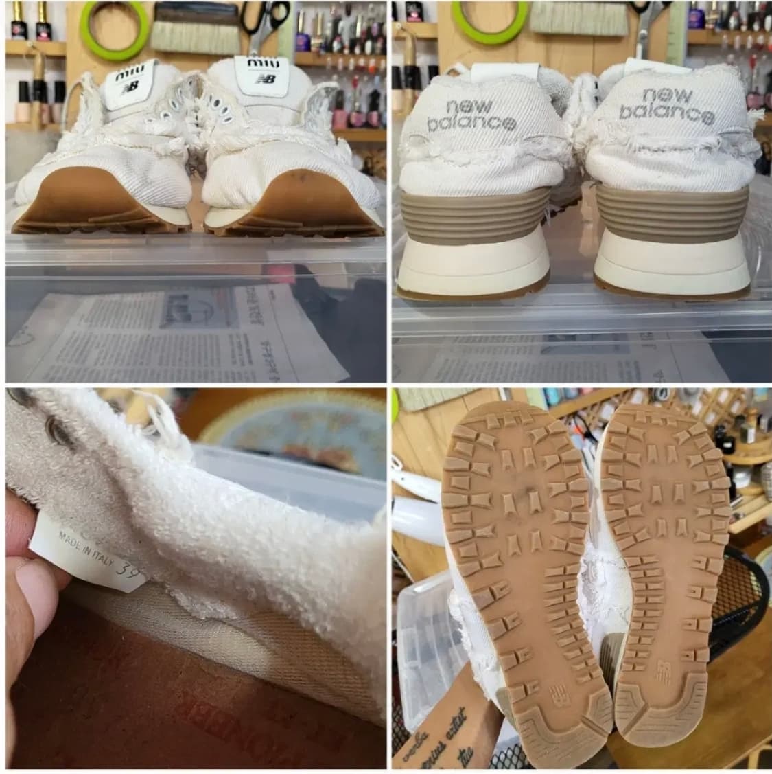 정품 미우미우 뉴발란스 574 콜라보 39 (245~250) 상품이미지5