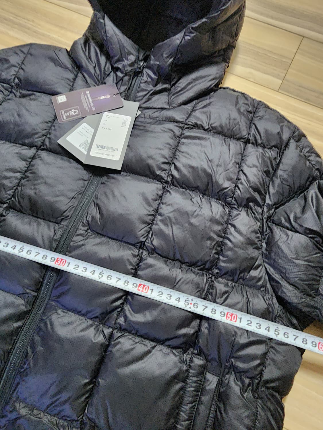 무신사스탠다드스퀘어퀼티드후드패딩점퍼xl 상품이미지8