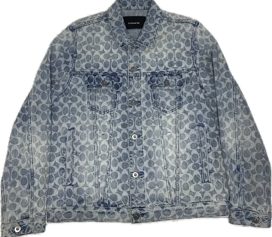 코치 시그니쳐 데님자켓 트러커 청자켓 L 상품이미지2