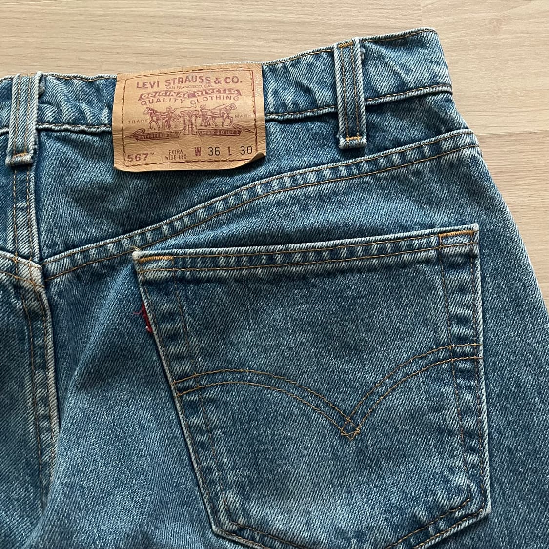 [36X30] 90s 빈티지 리바이스 567 엑스트라 와이드 레그 상품이미지5