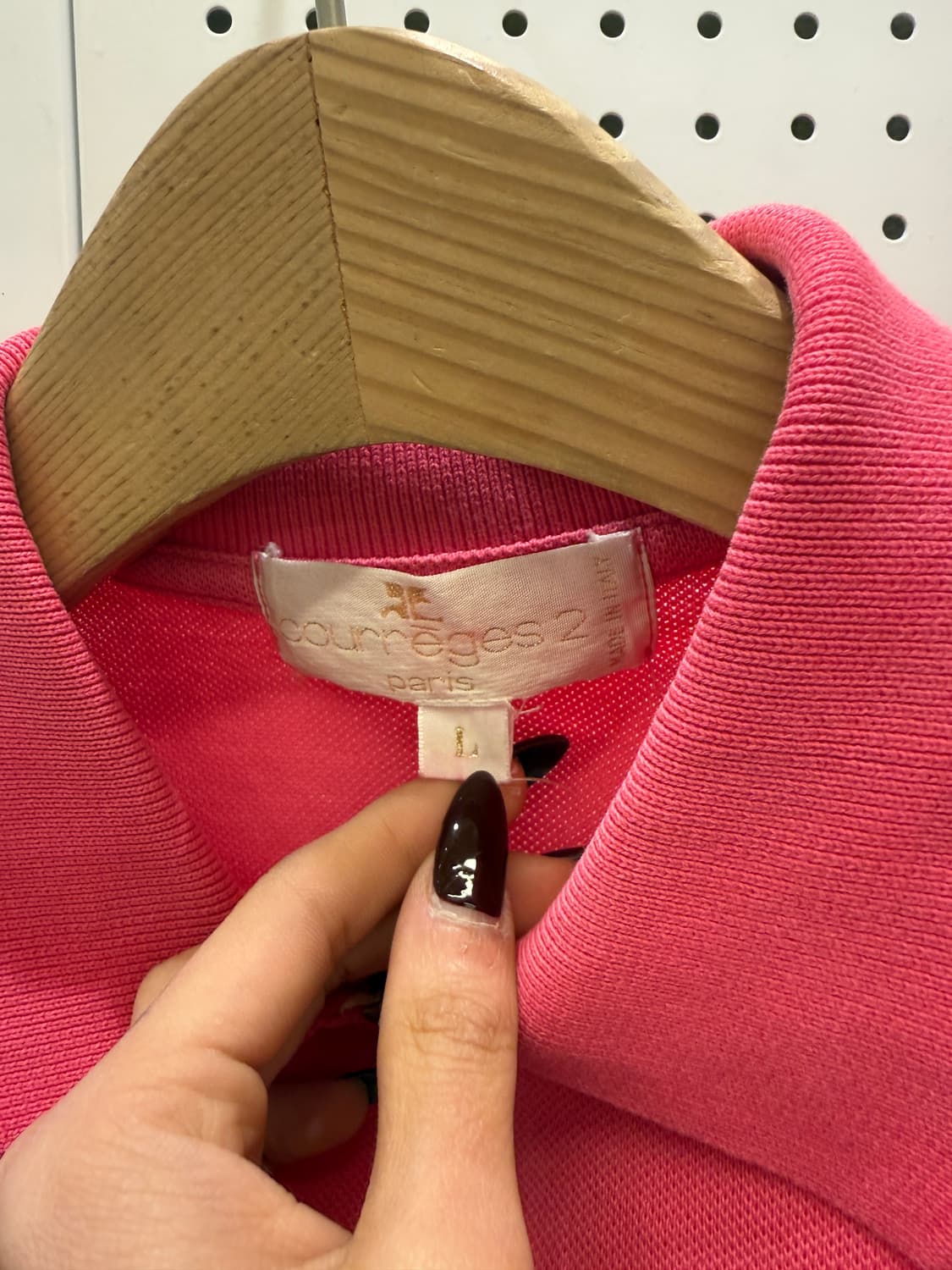 꾸레쥬 자수로고 반집업 카라 니트 반팔티 U1316 상품이미지5