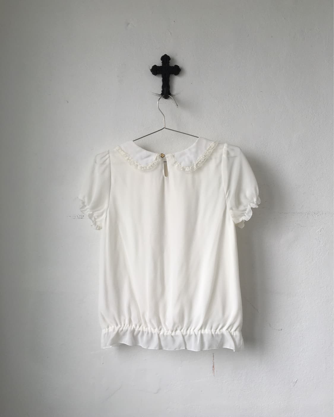 Beads lace trimming blouse 상품이미지4