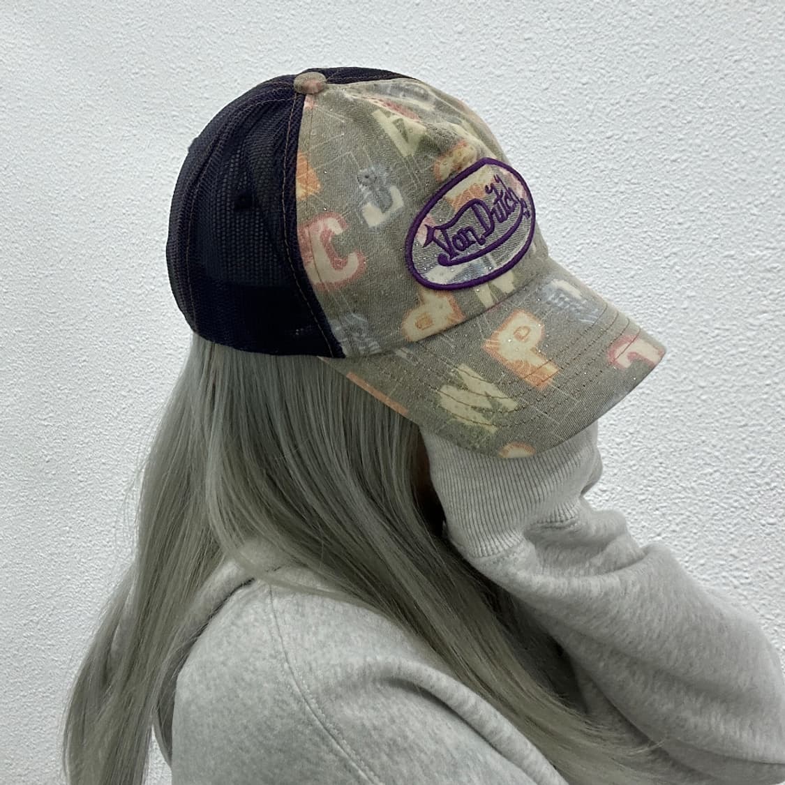 본더치 y2k 알파벳 퍼플 볼캡 상품이미지3