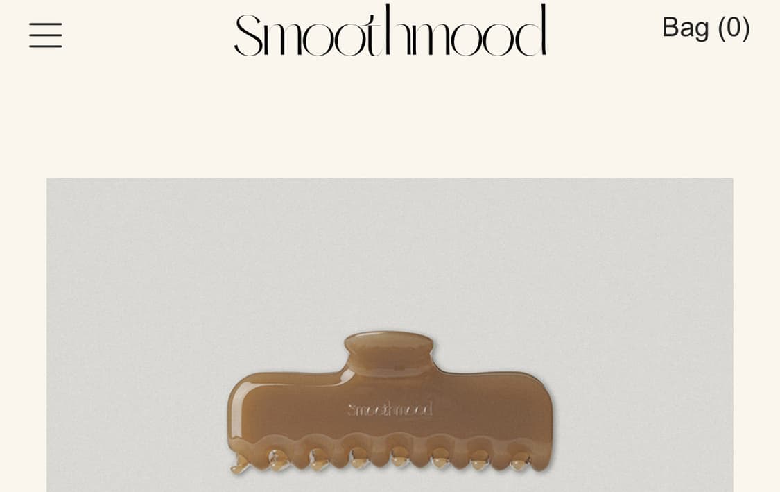 스무드무드 헤어클립 라지 헤이즐넛 (택포) 상품이미지1