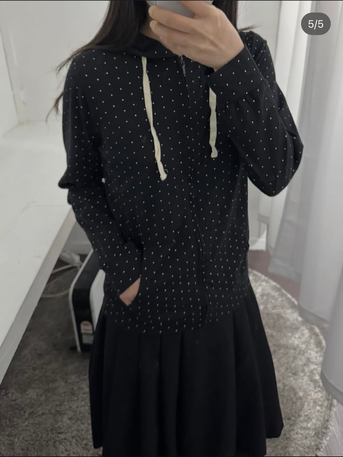 dot hood zipup 상품이미지4