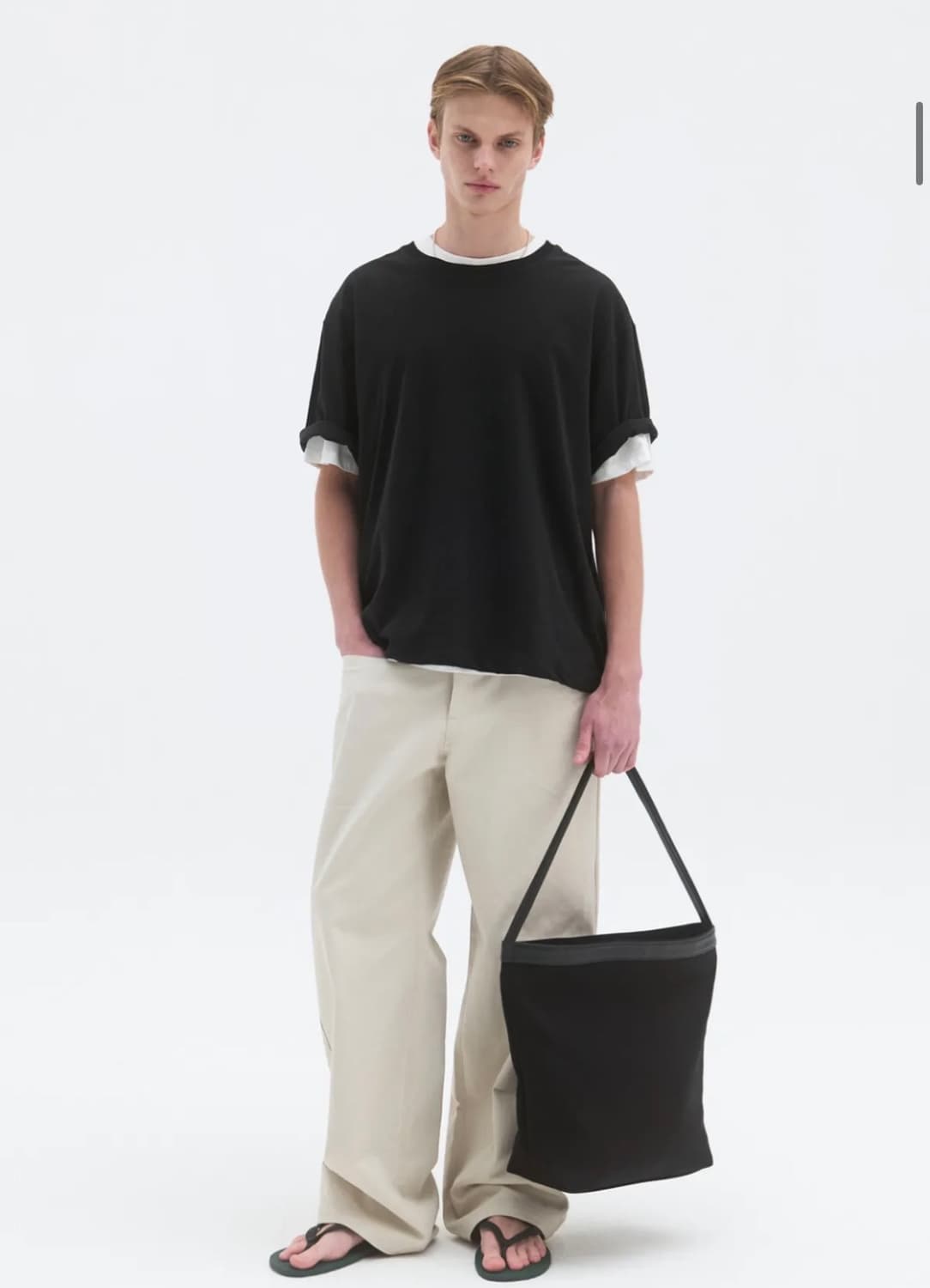 윈더 DOWNTOWN LEATHER TRIM BUCKET BAG  상품이미지2