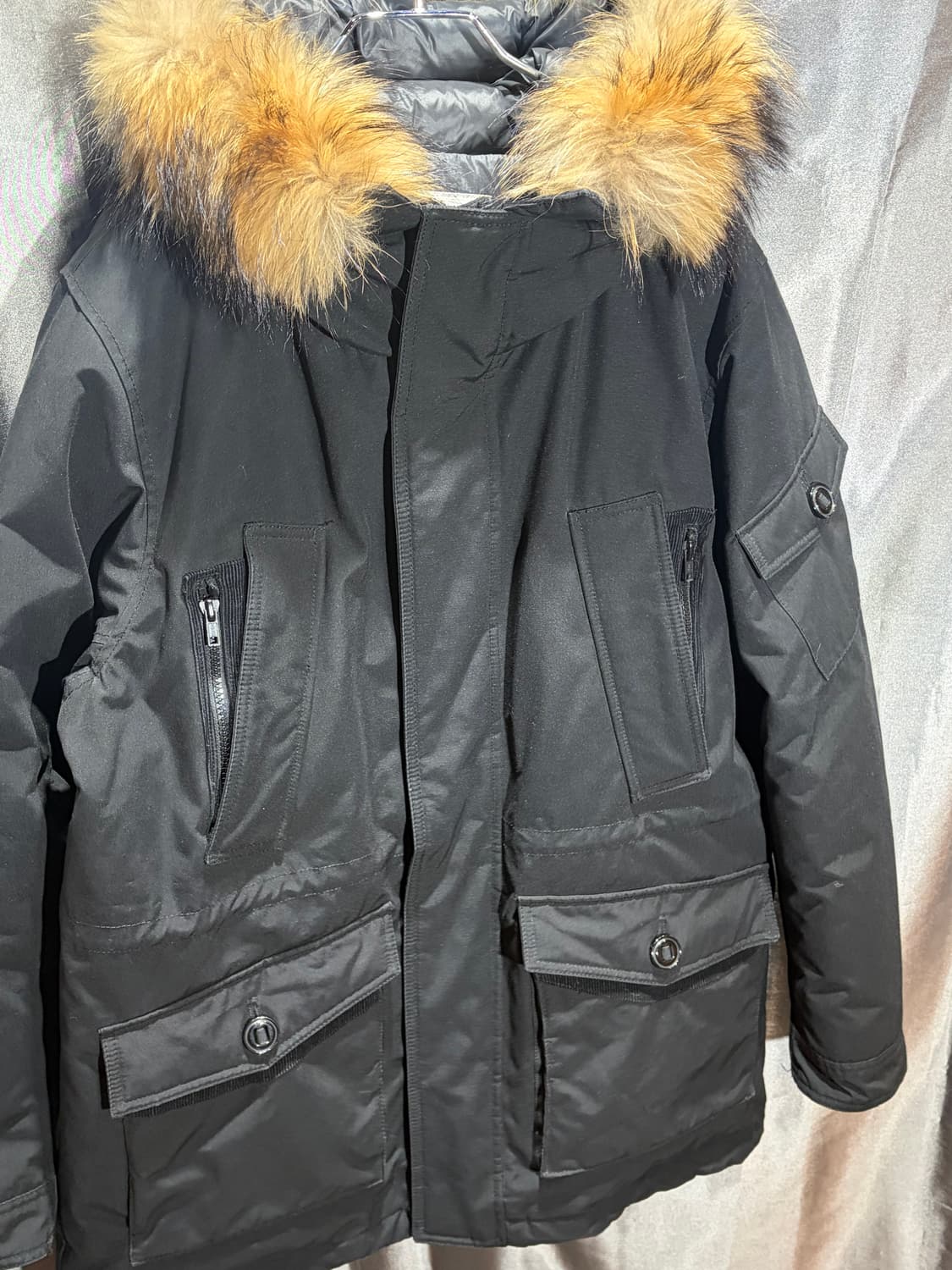 L 에스피오나지 포켓 디테일 라쿤 야상 미들패딩 상품이미지4