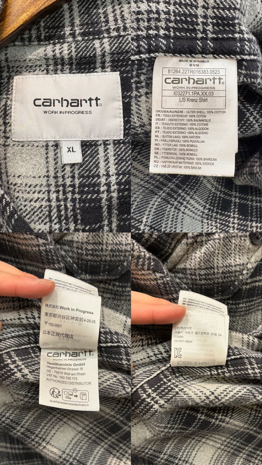 칼하트 wip 크렌즈 체크셔츠 상품이미지10
