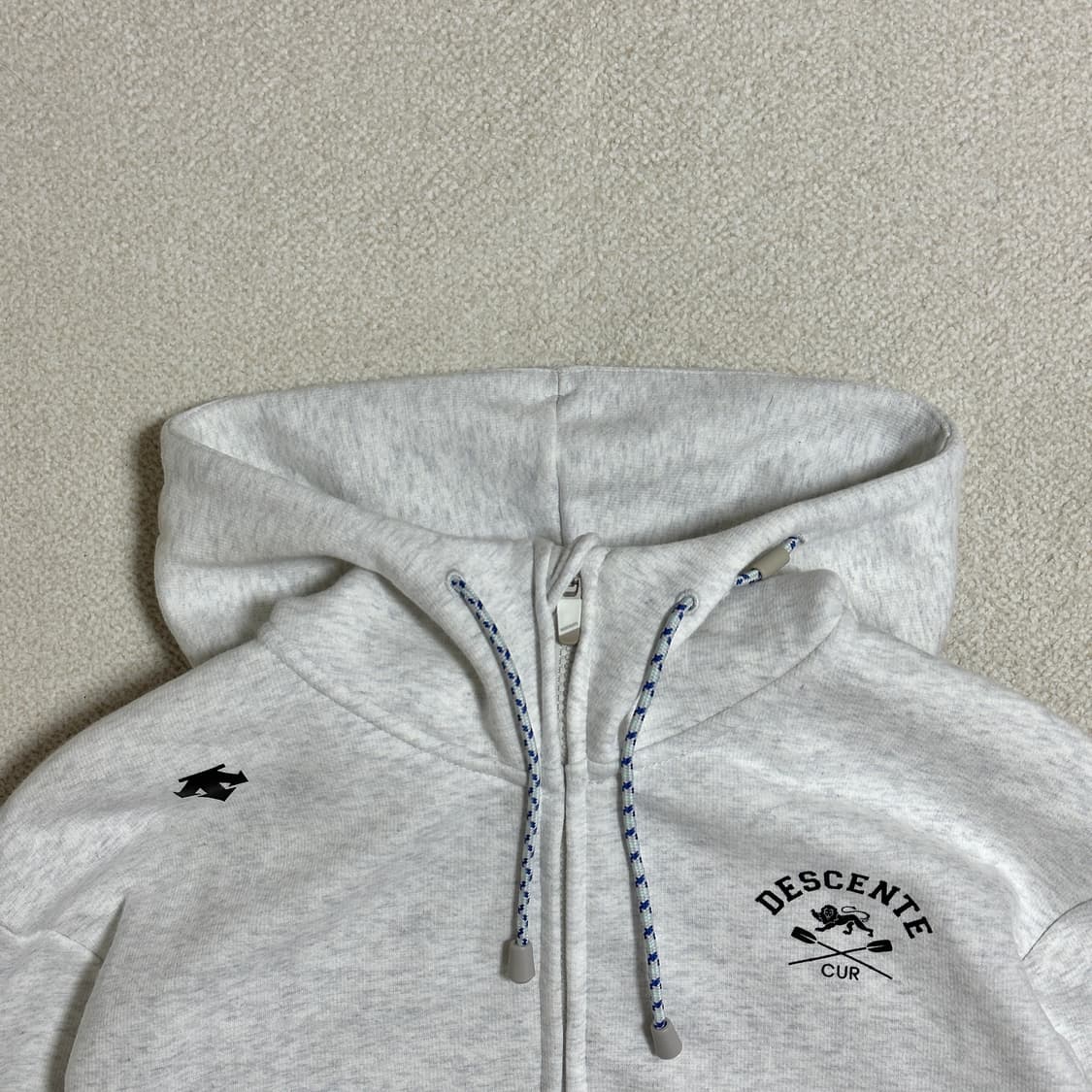 데상트 캠브리지 프렌치테리 후드집업 상품이미지5