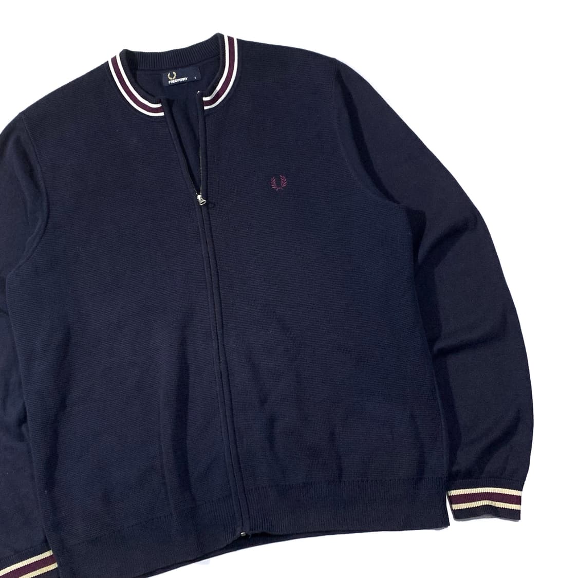 프레드페리 니트 집업 상품이미지2