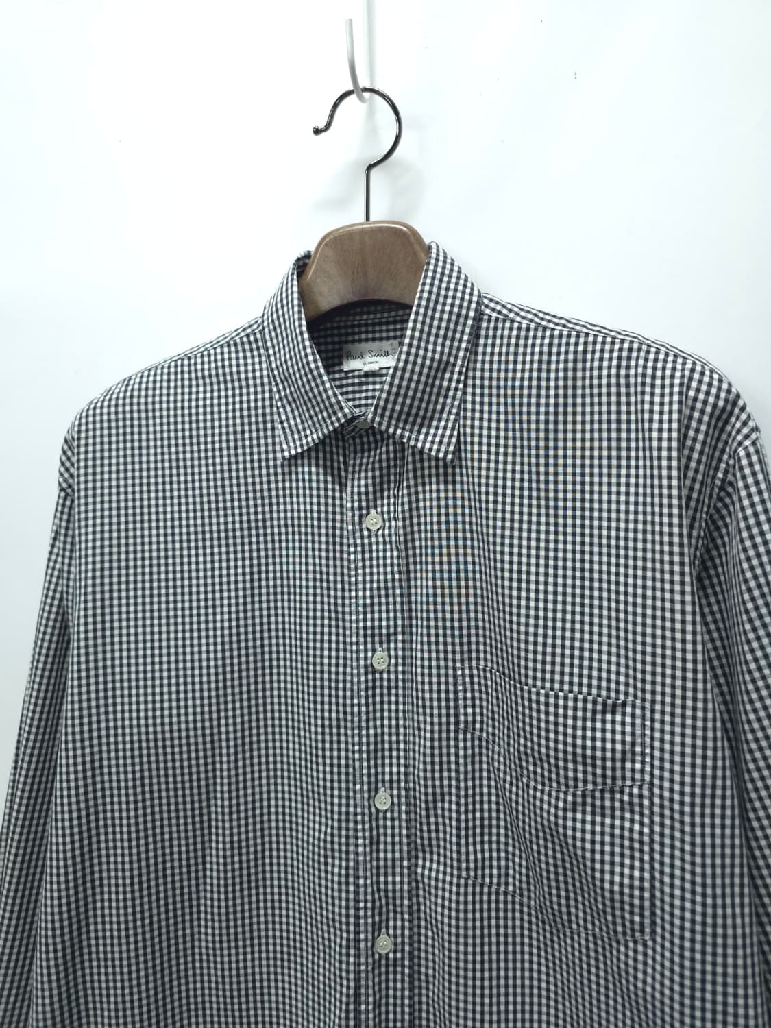 폴스미스 일본빈티지 라인 블랙 깅엄 체크 셔츠 (105) 상품이미지2