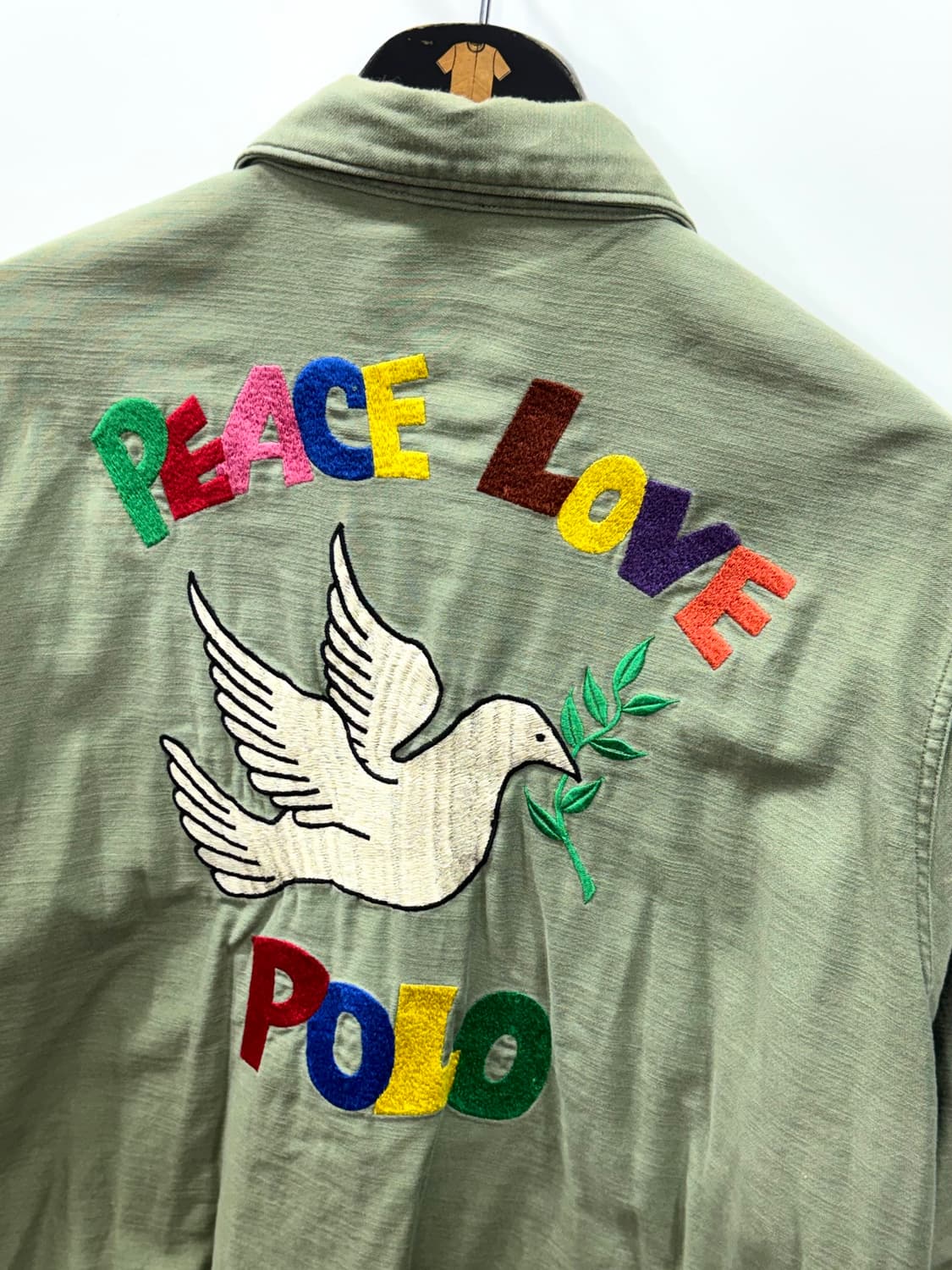 폴로 랄프로렌 피스 러브 오버 셔츠 재킷 XL 상품이미지6