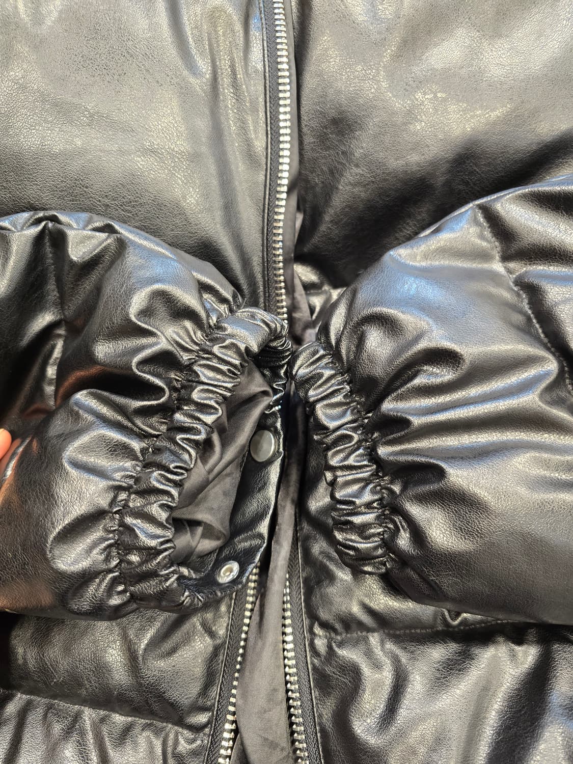 R2 스튜디오 레더 패딩 점퍼 블랙 100~105 상품이미지5