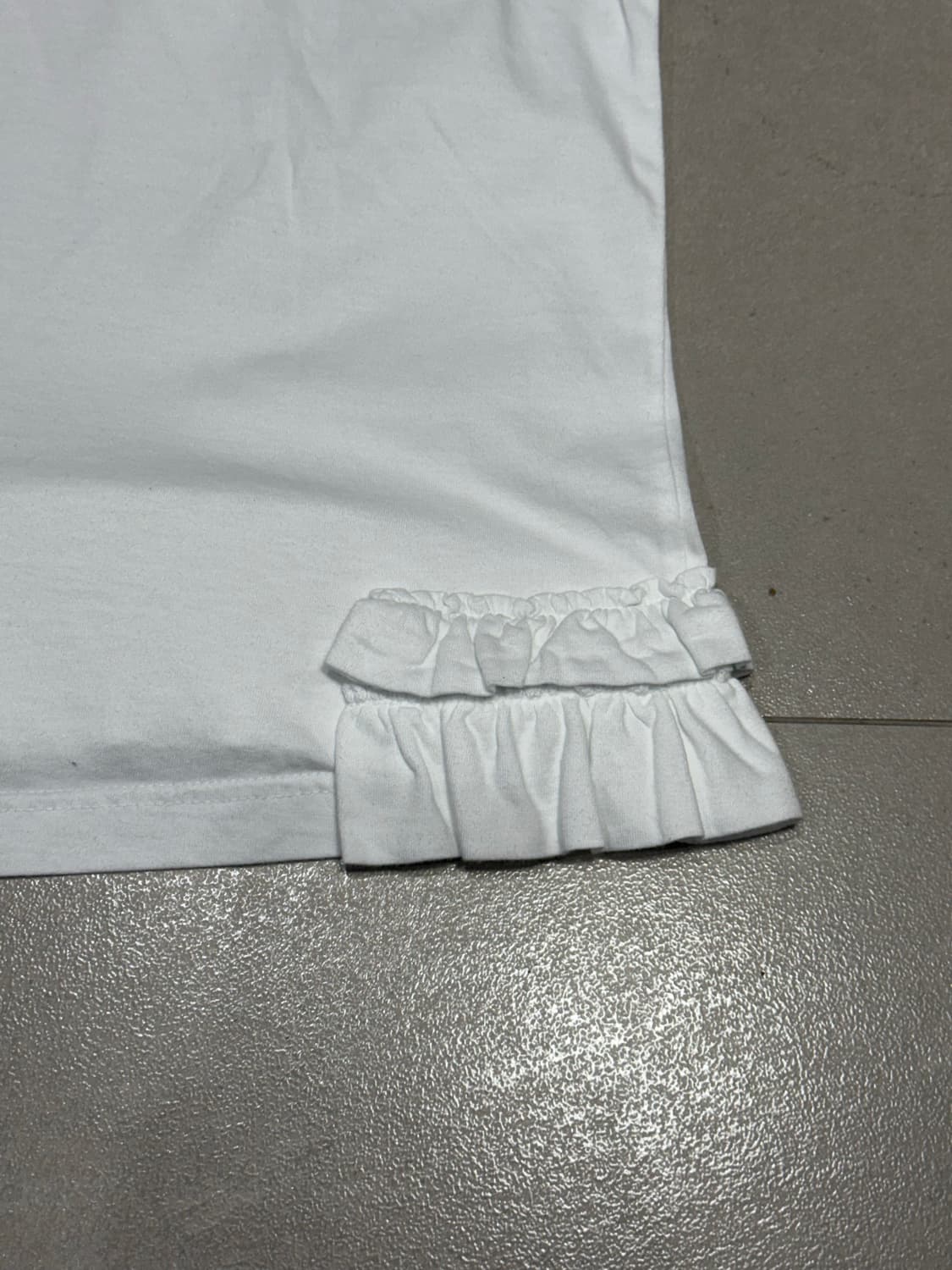 2016 꼼데가르송 이중 프릴 밑단 레이어드용 긴팔 티셔츠 상품이미지5