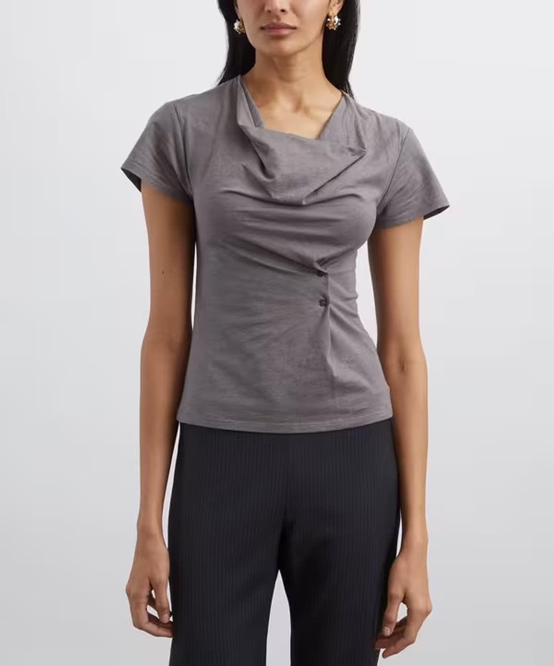 [S,M]팔로마울 Hazzard 슬리브리스 탑/그레이 상품이미지4