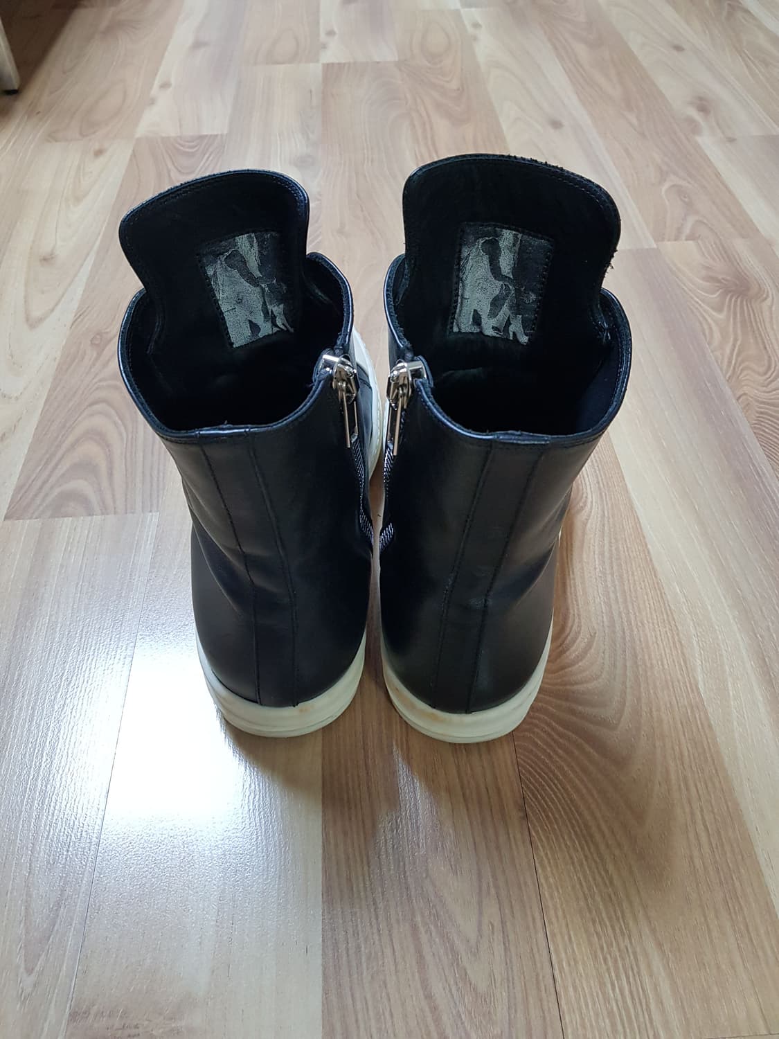 릭오웬스 라몬즈 하이탑 스니커즈 블랙 상품이미지3