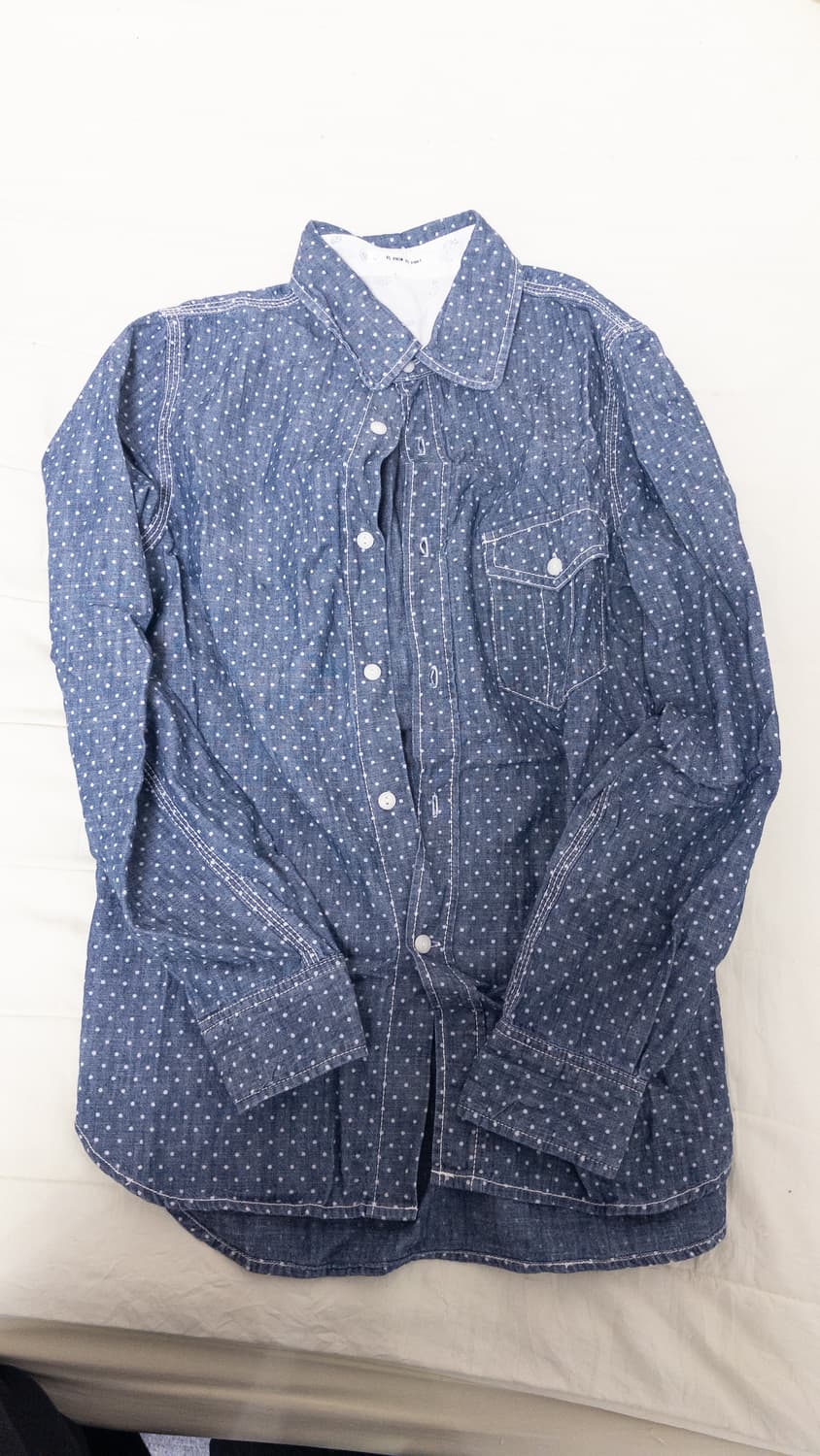 빈티지 도트셔츠 판매합니다 상품이미지1
