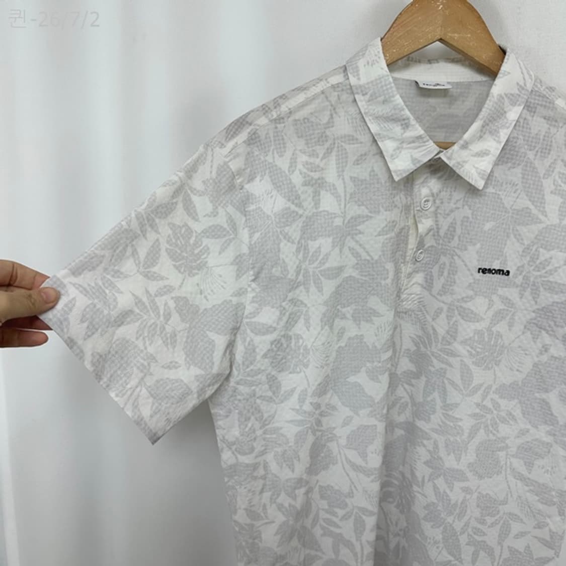 레노마 남자 얇은스판 나일론 반팔티 105 /퀸 상품이미지3