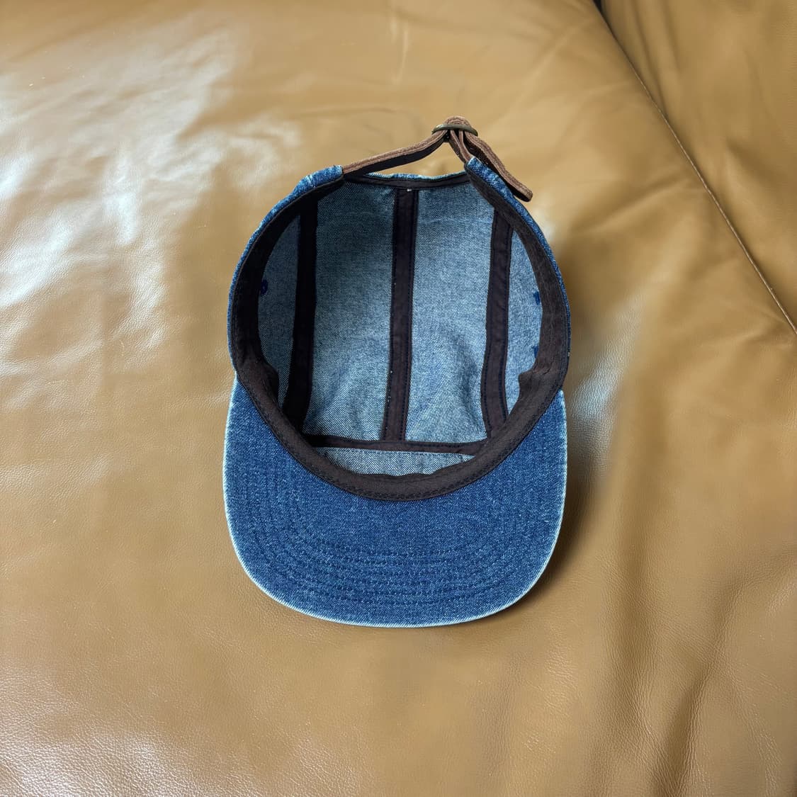 슈프림 캠프캡 모자 박스로고 워시드 데님 상품이미지6