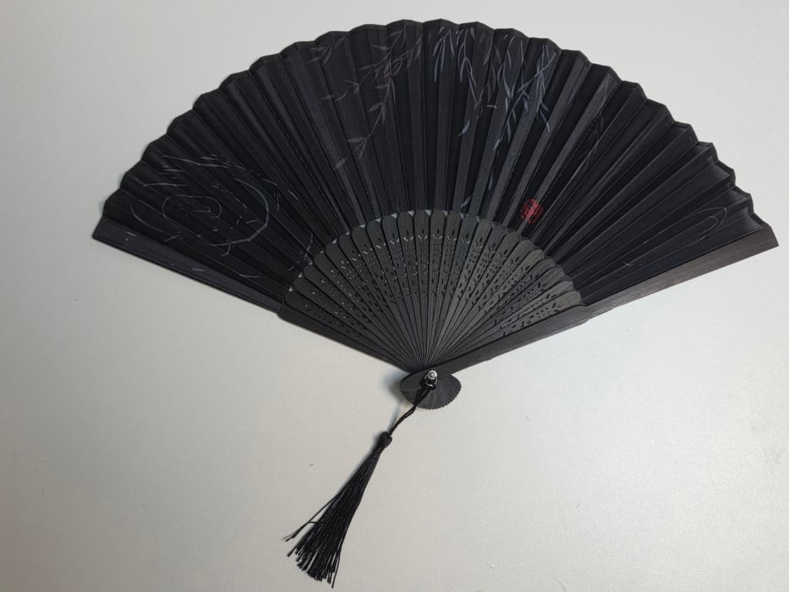 블랙 부채 상품이미지1