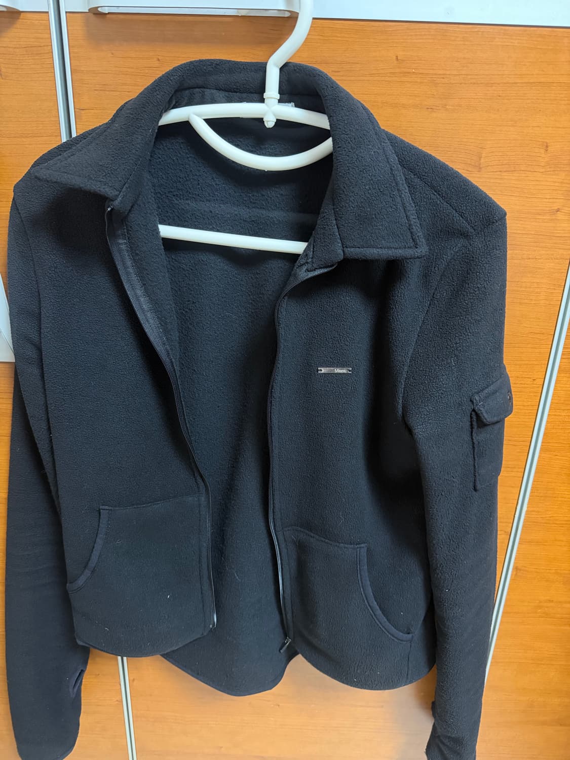 미세키서울 플리스 집업 자켓 후리스 블랙 상품이미지2