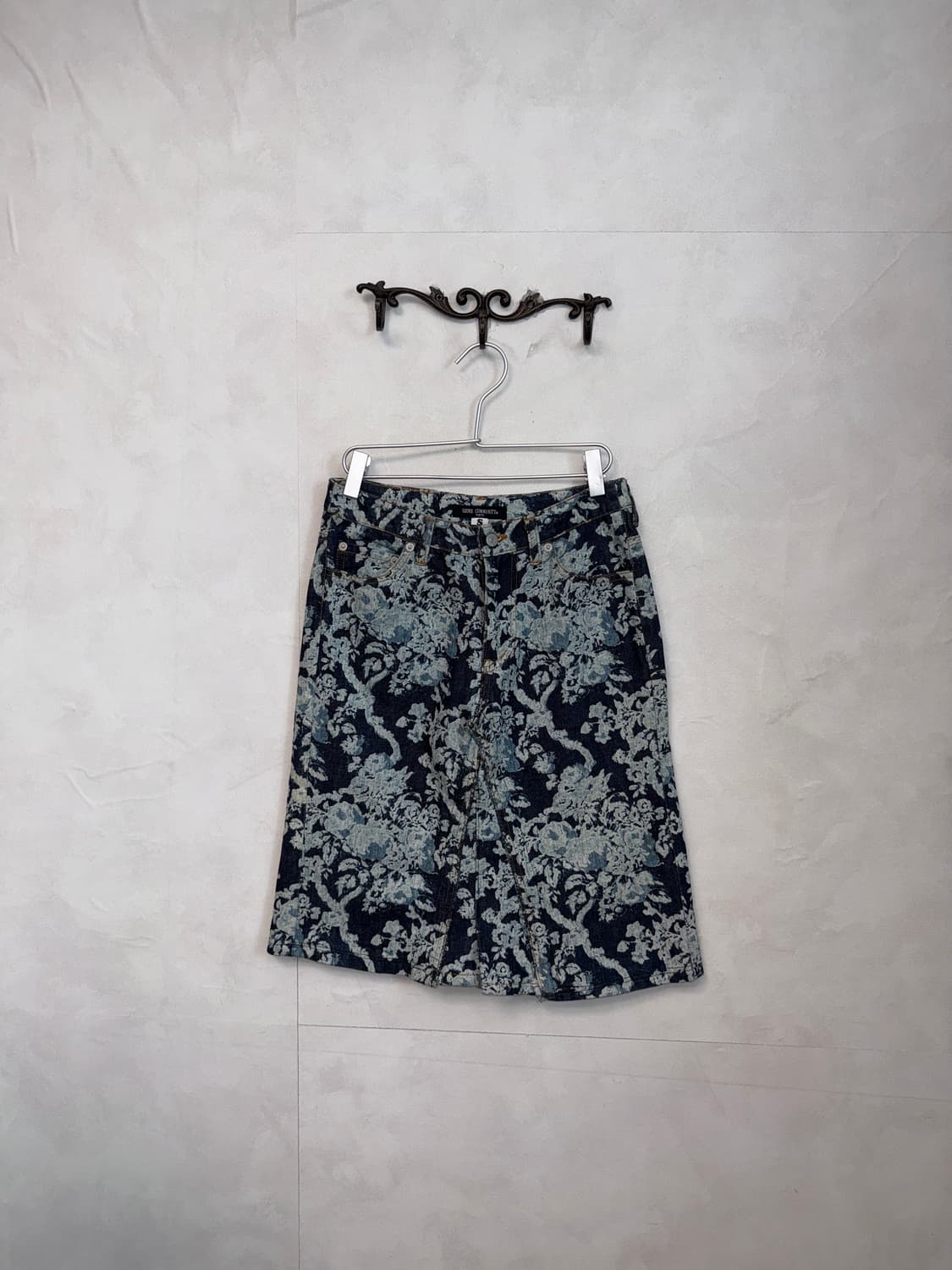 Ozone Community denim oriental flower sk 상품이미지1