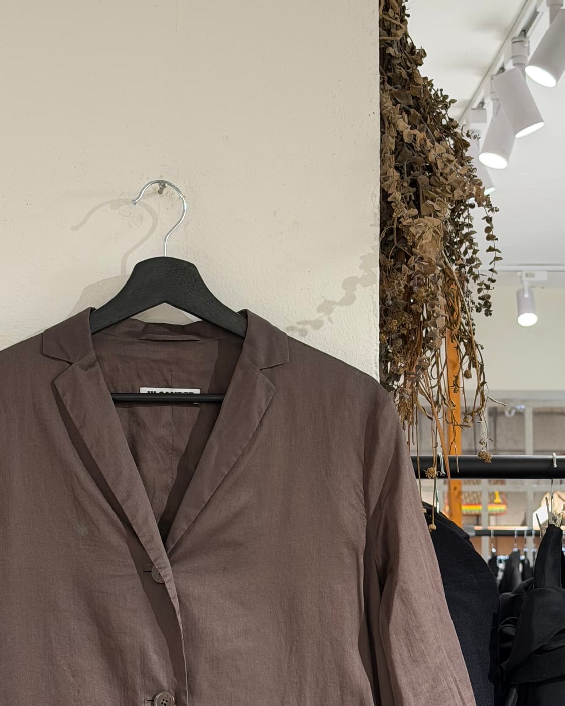 질샌더 브라운 코튼 루즈 스트레이트 핏 코트 상품이미지3