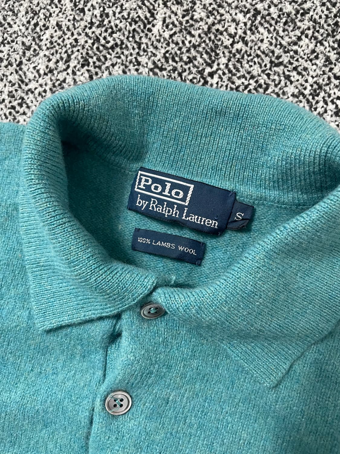 빈티지9. 폴로랄프로렌 램스울 니트 스웨터 민트 컬러 핀터깔 상품이미지3