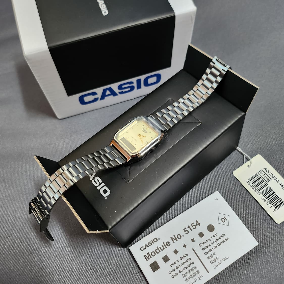 CASIO 카시오 손목 시계 AQ-230GG-9A 클래식 메탈 아날로그 상품이미지6